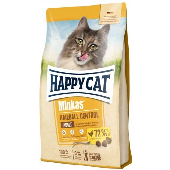 Happy Cat (Хеппі Кет) Minkas Hairball Control - Сухий корм корм для виведення шерсті у дорослих кішок, 10 кг