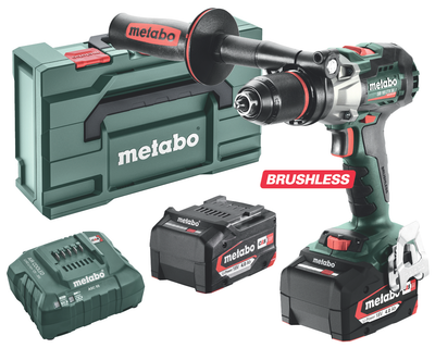 Аккумуляторная ударная бесщеточная дрель Metabo SB 18 LTX BL I 18V 2x4Ah Li-Power ЗУ ASC 55 metaBOX 145 L