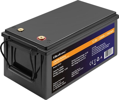 Akumulator Qoltec LiFePO4 Litowo-Żelazowo-Fosforanowy 12.8V 200Ah 2560Wh BMS 53707 (5901878537078)