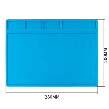Килимок для паяння та ремонту силіконовий термостійкий 280*200. Blue