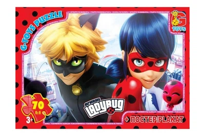 Пазлы детские "Lady Bug" (Леди Баг) 70 элементов G-Toys LB1006