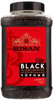 Рис длиннозернистый нешлифованный Черный BISAN 750 г