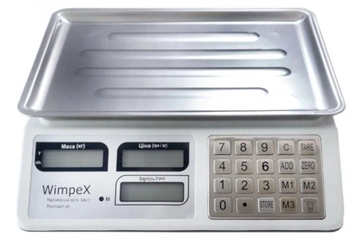 Весы торговые Wimpex WX-5004 до 50кг со счетчиком цены функция память до 7 позиций