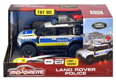 Metalowy model samochodu Majorette Land Rover Samochód policyjny 1:43 (3467452071625)