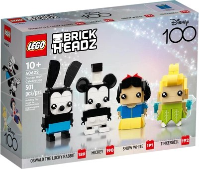Zestaw klocków Lego BrickHeadz Świętowanie 100. rocznicy Disneya 501 część (40622)