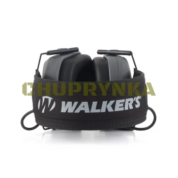Комплект из активных тактических наушников Walker's Razor Slim с защитными очками Walker's Crosshair, Сірий