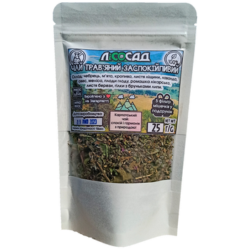 Чай трав'яний Заспокійливий 25г + 5 фільтр мішечків Карпатський натуральний Лісосад