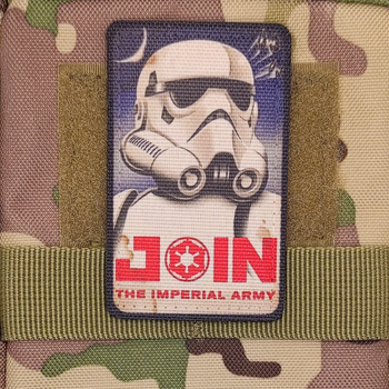 Шеврон Join The Imperial Army, 8х5 , на липучке (велкро), патч печатный