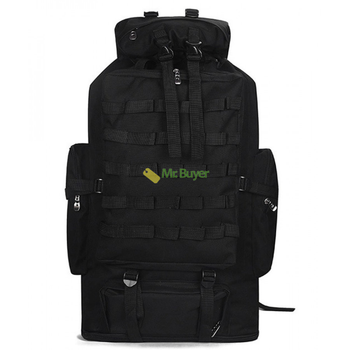 Туристичний тактичний рюкзак з розсувним дном на 100 л 90х45х20 см Чорний (25210)