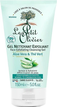 Отшелушивающий гель для лица "Алоэ и зеленый чай" - Le Petit Olivier Cleansing Exfoliating Gel 150ml (150ml) (956345-1216404-2)