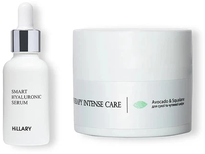 Набір для обличчя - Hillary Smart Hyaluronic And Corneotherapy Intense Care Avocado & Squalane Набір для обличчя (917415-0-2)