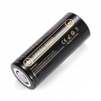 Аккумулятор высокотоковый 26650, LiitoKala Lii-50A, 5000mAh, без защиты ОРИГИНАЛ (107665)