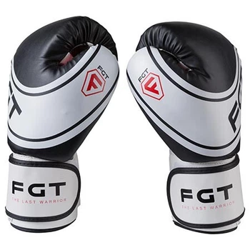 Боксерские перчатки черно-белые FGT Flex 2177 размер 8 oz
