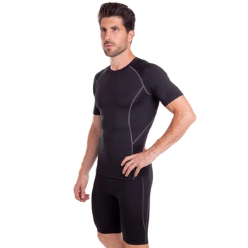 Комплект компрессионный мужской для спортзала LIDONG Колір: Чорний-сірий розмір: L (46-48)