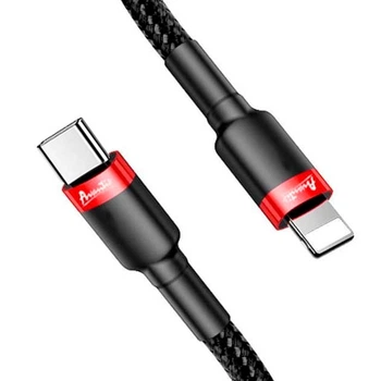 Кабель зарядки Avantis AC-48сi Cool Type-C to Lightning (PD20W) (1M) Fast Charging швидка зарядка для Тайп-с/Лайтнінг для Apple iPhone iPad Чорний-Червоний