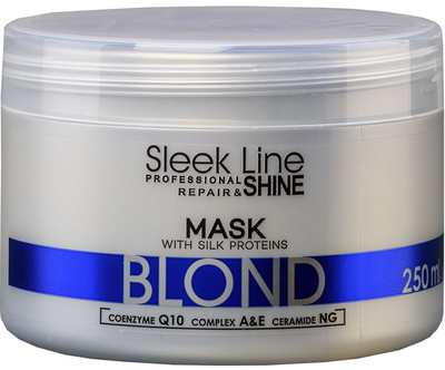 Maska Stapiz Sleek Line Blond Mask z jedwabiem do włosów blond zapewniająca platynowy odcień 250 ml (5904277710899)