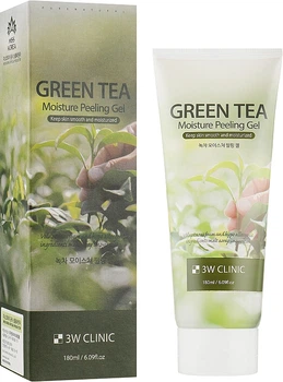 3w Clinic Moisture Peeling Gel-Green Tea Пилинг-скатка с зеленым чаем 180ml (798877-15642)