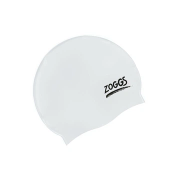 Шапочка взрослая для бассейна Zoggs Silicone Cap Белый