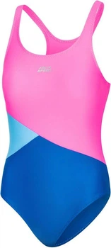 Купальник для девушек Aqua Speed POLA 8604 розовый, голубой, светло-бирюзовый Детский 140 см