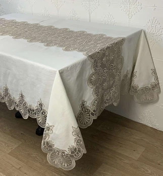 Скатертина Acme Tekstil 160x220 Elisa Krem-Cappucino PVS
