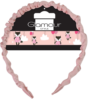 Opaska do włosów Glamour Style klasyczna Brudny Róż (5902704171640)