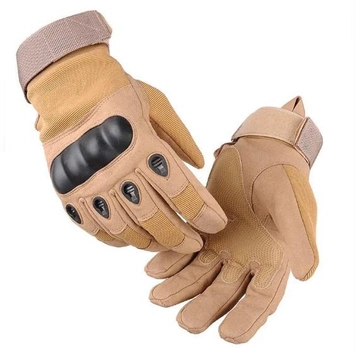 Универсальные тактические защитные полнопалые перчатки с защитой косточек койот 8002-XL