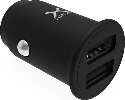 Автомобільний зарядний пристрій Krux 2× USB 2.4 A 24 Вт (KRX0066)