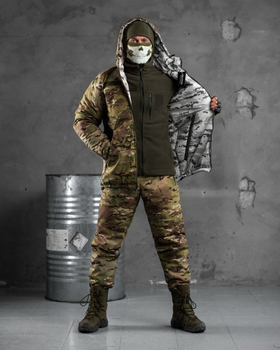 Тактичний зимовий теплий військовий комплект Wolfware ( Куртка + Штани ), Камуфляж: Мультикам, Розмір: XL