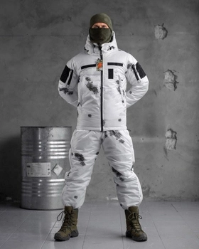 Тактический зимний теплый военный комплект Falcon ( Куртка + Штаны ), Камуфляж: Белый, Размер: XXXL