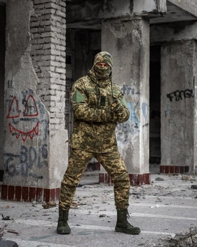 Тактичний зимовий військовий комплект Favkes ( Куртка + Штані ), Камуфляж: Піксель, Розмір: S