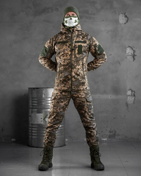 Тактичний зимовий теплий військовий комплект Masterka ( Куртка + Штани ), Камуфляж: Піксель, Розмір: XXL