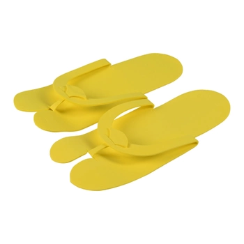 Тапочки одноразові, в'єтнамки, EVA, Etto, жовті, розмір 36-39 (12 пар)