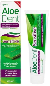 Pasta do zębów do profilaktyki i leczenie dziąseł AloeDent Sensitive Fluoride Free Toothpaste 100 ml (5029354010379)