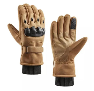 Зимние перчатки на флисе койот 30201-М