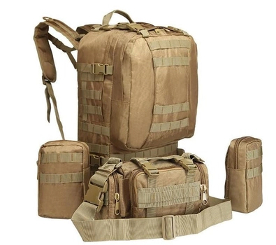 Тактический походный рюкзак на 56 л D3-GGL-402 Койот