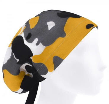 Медицинская шапочка женская HeadwearUniverse универсальная принт Камуфляж корова