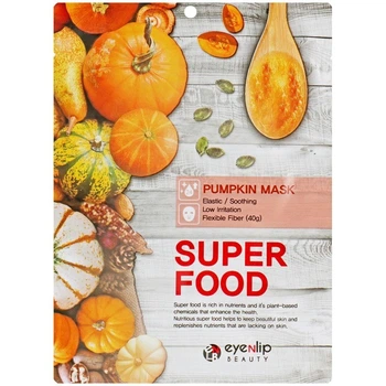 Тканинна маска для обличчя "Гарбуз" Eyenlip Super Food Pumpkin Mask 23 мл (8809555251477)