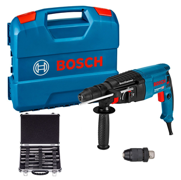 Перфоратор Bosch Professional GBH 2-26 DFR в чемодане с БЗП и набором 11 буров (0611254768+2608578765)