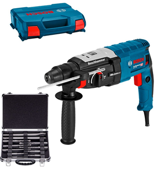 Перфоратор Bosch Professional GBH 2-28 в чемодане с набором SDS-plus Mixed Set (0611267500+2608578765)