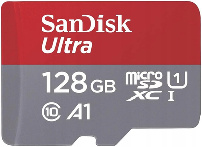 Карта пам'яті SanDisk microSDXC Ultra 128GB Class 10 UHS-I A1 140 Мб/с (SDSQUAB-128G-GN6IA)