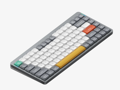 Беспроводная механическая клавиатура NuPhy Air75 V2 / Gateron Low-profile Blue 2.0 / Color - Lunar Gray / Hot-Swappable, RGB, ANSI US