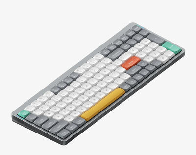 Беспроводная механическая клавиатура NuPhy Air96 V2 / Gateron Low-profile Blue 2.0 / Color - Lunar Gray / Hot-Swappable, RGB, ANSI US