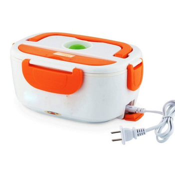 Ланч-бокс електричний The Electric Lunch Box з підігрівом 220V / 12V. Термос для їжі з підігрівом помаранчевий
