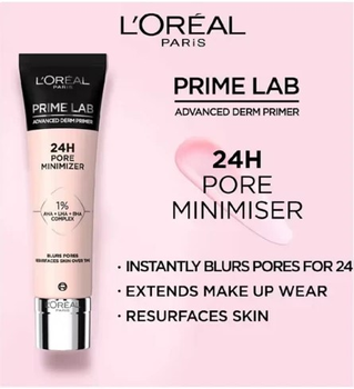 Праймер для обличчя L'Oreal Paris Prime Lab 24hours Pore Minimazer & Smooth Skin 30 мл (3600524070113)