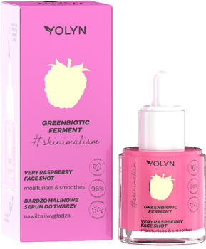 Сироватка для обличчя Yolyn Greenbiotic Ferment зволожувальна Very Raspberry 20 мл (5901785007916)