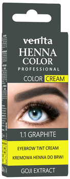 Henna do brwi i rzęs Venita Henna Color Cream 1.1 Grafit 30 g (5902101519984)