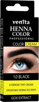 Хна для брів Venita Professional Henna Color Cream 1.0 Чорна 30 г (5902101519861)