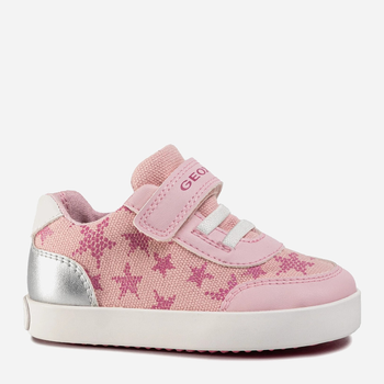 Buty sportowe dziecięce dla dziewczynki na rzepy Geox B021MA-05410-C0514 25 Różowe (8054730327618)