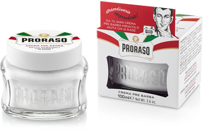 Krem przed goleniem Proraso White Crema Pre Barba łagodzący 100 ml (8004395009015)