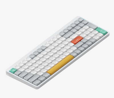 Беспроводная механическая клавиатура NuPhy Air96 V2 / Gateron Low-profile Blue 2.0 / Color - Ionic White / Hot-Swappable, RGB, ANSI US